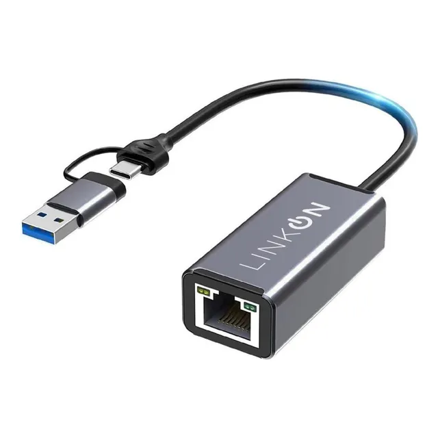 Adaptador 2en1 Usb A Y C A Rj45 Lan Ethernet 10/100/1000mbps