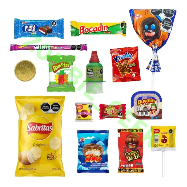 Paquete Premium 5 Bolos Dulceros Sabritas Ricolino Bubulubu