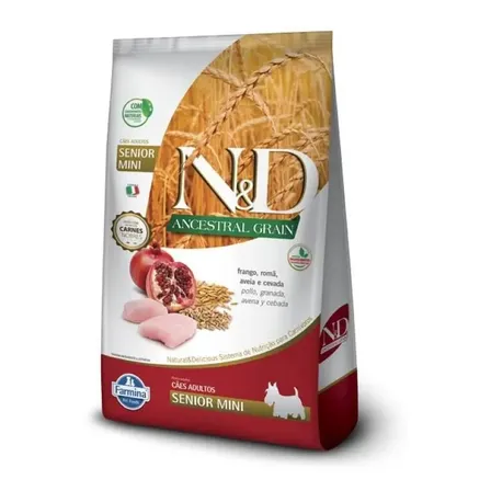 Ração N&d Ancestral Frango Sênior Mini Cães 2,5kg