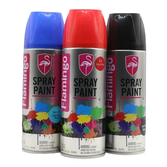 Pintura Aerosol Spray  Blanco, Negro, Flamingo 450ml
