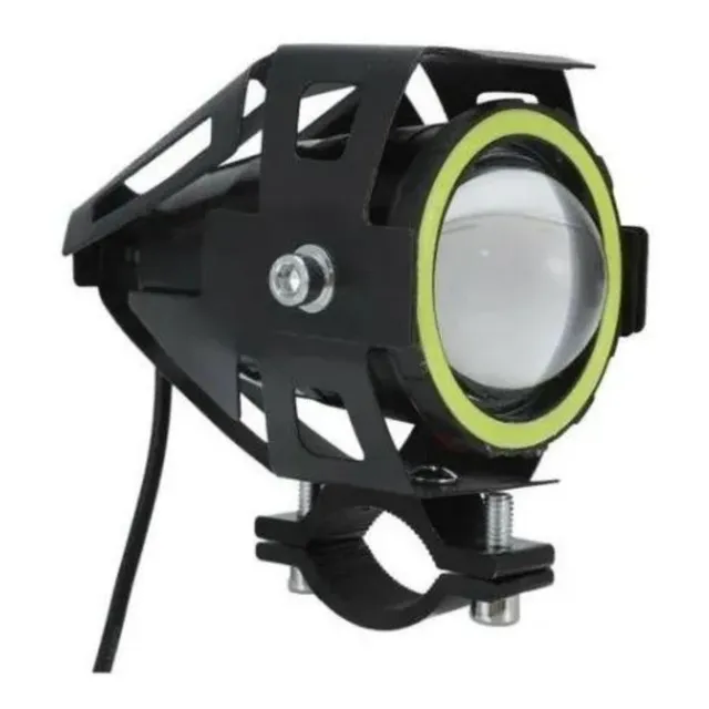 Faro Proyector Lupa Cree Led Auxiliar Moto U7 Ojo Angel