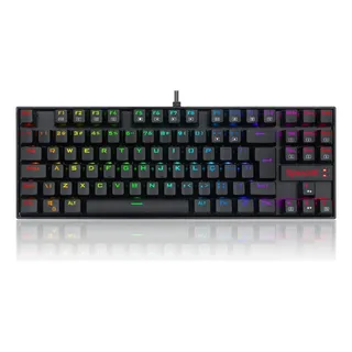 Teclado Gamer Redragon Mecânico Kumara Rgb Switch Preto Preto