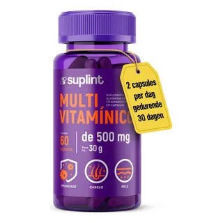 Suplemento De MultivitamĂnico 500 Mg 60 CĂĄpsulas - Suplint Sabor Sem Sabor Suplemento De MultivitamĂnico 500 Mg 60 CĂĄpsulas - Suplint Sabor Sem Sabor