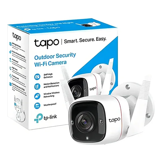 Cámara de Vigilancia Exterior TP-Link Tapo C310 3MP Visión Nocturna Audio Bidireccional Color Blanco | Cuotas sin interés