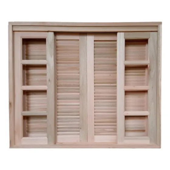 Veneziana Correr Madeira Eucalipto 1,00x1,20 Cx14cm-frainer