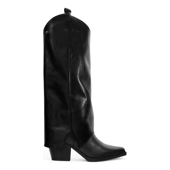 Botas Altas Texanas Cuero Ecológico Taco 6cm Mujer Xti