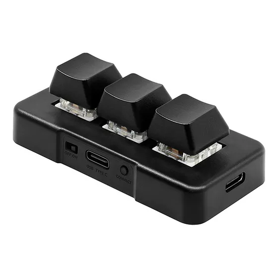 Teclado Usb+bt Teclado Personalizado Blue Switch De 3 Teclas