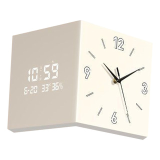 Reloj De Esquina Reloj De Pared Lateral Doble Leche Blanca Reloj De Esquina Reloj De Pared Lateral Doble Leche Blanca