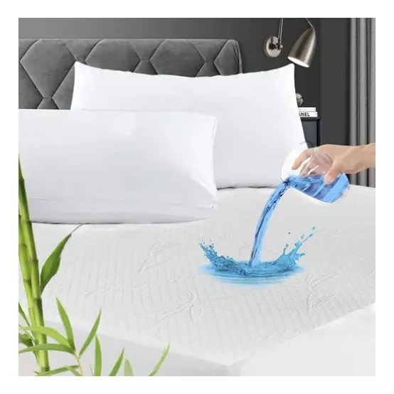 Cubre Colchon Protector Impermeable Bambu  Homilu