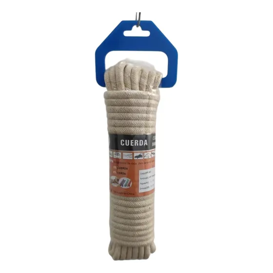 Cuerda Trenzada Algodón Poliéster 10mts X 8mm Macrame, Multi