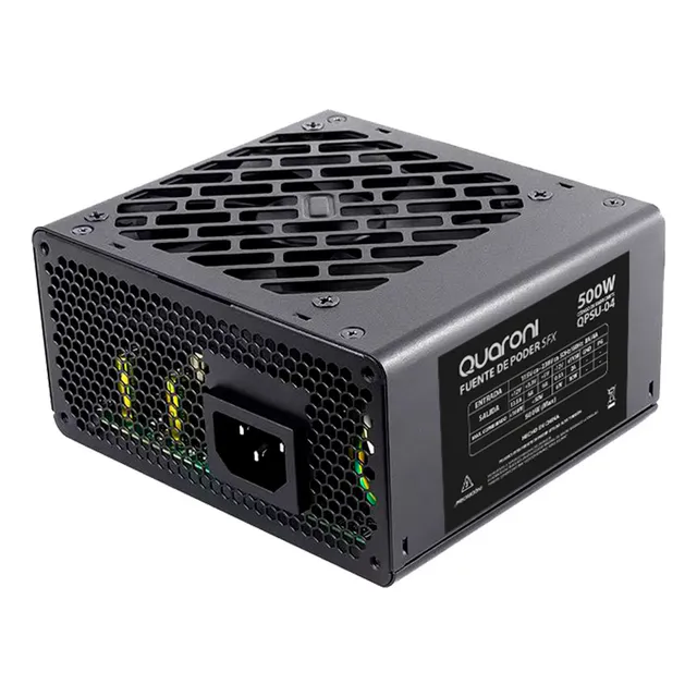 Fuente de poder para PC Quaroni QPSU-04 500W negra 127V