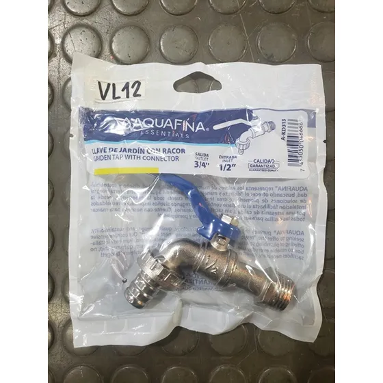 Llave Chorro Con Conexion Manguera 3/4 X 1/2 Pulgada