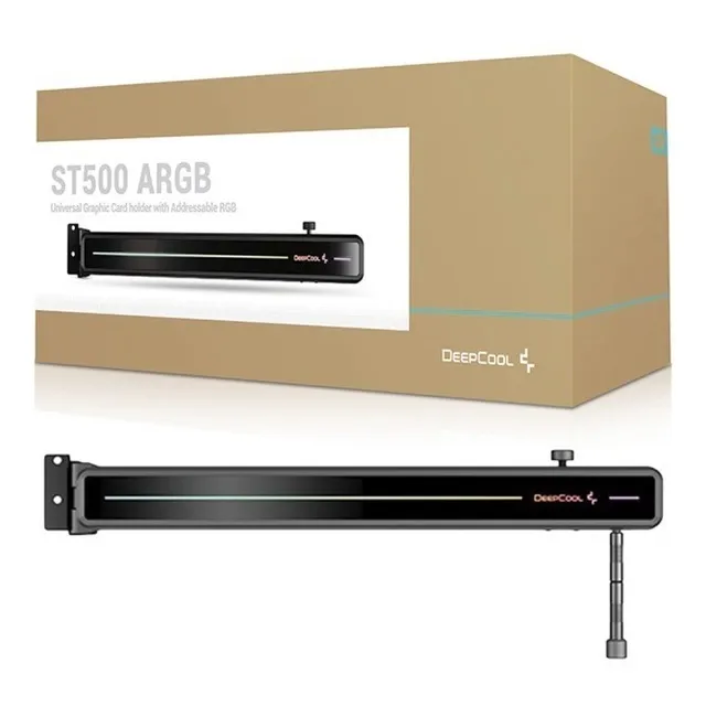 Soporte Gamer Para Gpu Deepcool St500 Gaming Led Argb Color Gris