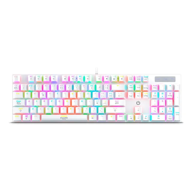 Teclado Gamer Mecanico Enkore Royale Rgb Switch Blue