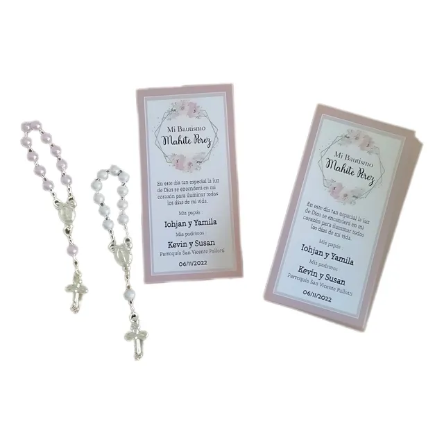 Set Souvenirs  25denarios+25 Estampita 10x5 Cm Personalizado