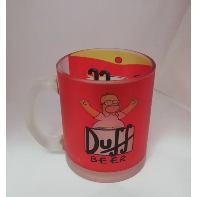 Taza De Vidrio Pavonado  Simpson