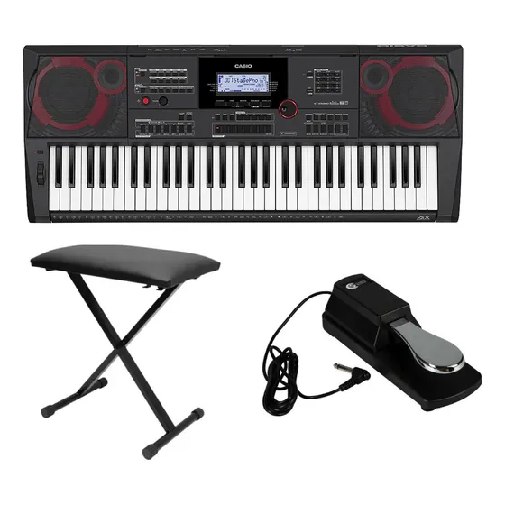 Teclado Casio Ct X5000 Com Banqueta E Pedal Sustain Kit