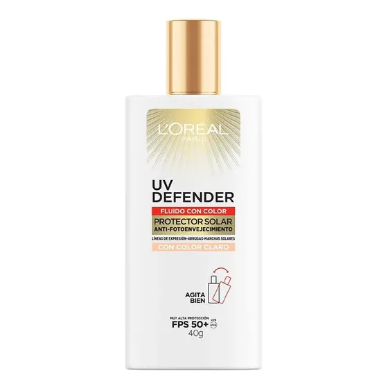 Loreal Paris Uv Defender Cuidado Diario Anti Brillo Claro