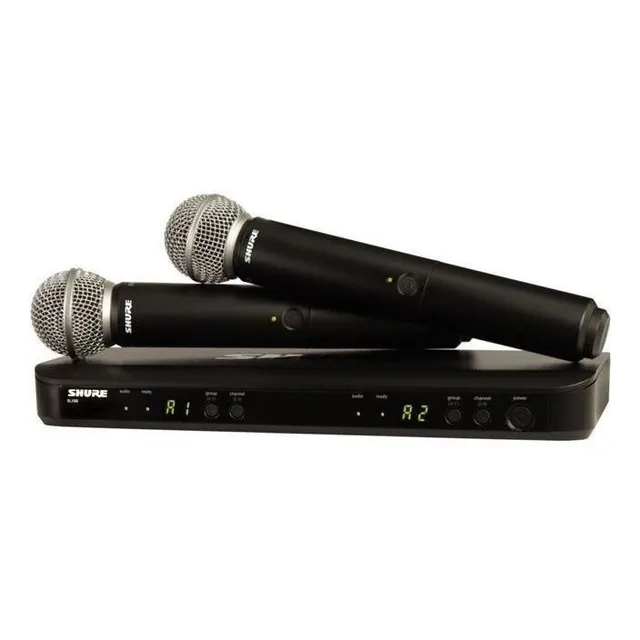 Shure Blx288/sm58 Sistema Inalambrico Dual Con Mic De Mano. Color Negro