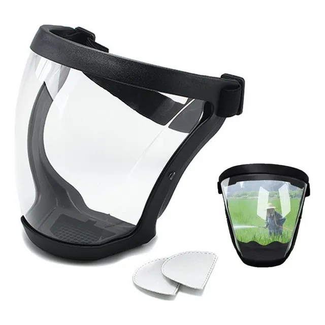 Máscara De Polvo Facial Transparente De Protección Total A
