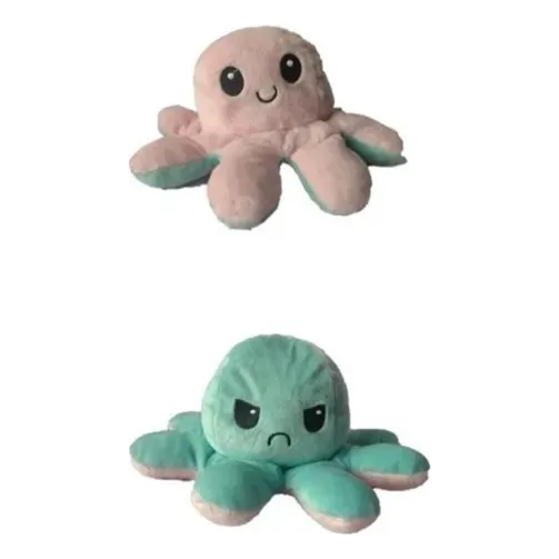 Pulpo Reversible Peluche Regalo Navidad Cumpleaños
