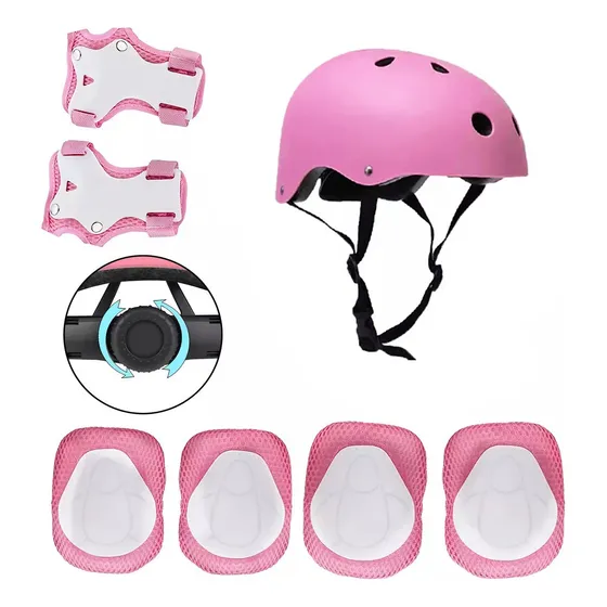 Juego De Equipo De Protección 7 En 1, Kit De Casco Niños-as