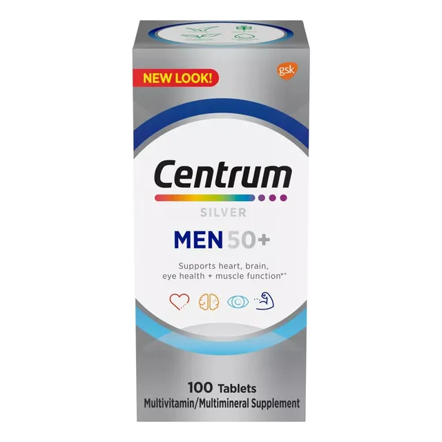 Centrum Silver Men 50+ Americano 100 Tabs Hombre +50 Años