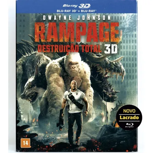 THE RAMPAGE DVD キリア Blu-ray 3D Rampage Destruição Total 2 Discos Warner Bros Brad
