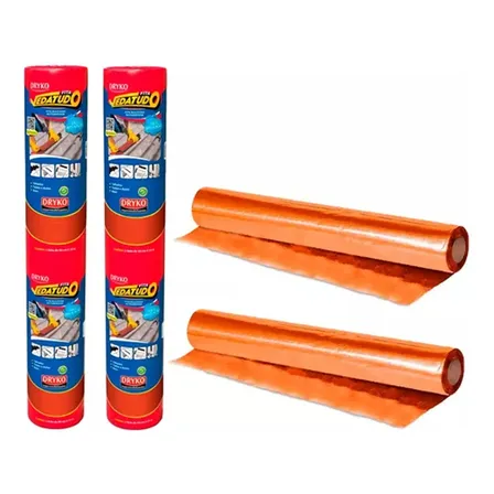 Kit 2 Manta Asfáltica Adesiva Terracota 90cm X 10m Dryko