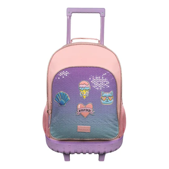 Mochilas Trendy Escolares Con Ruedas Para Niñas Nenas Modelo Con Lentejuelas 27586