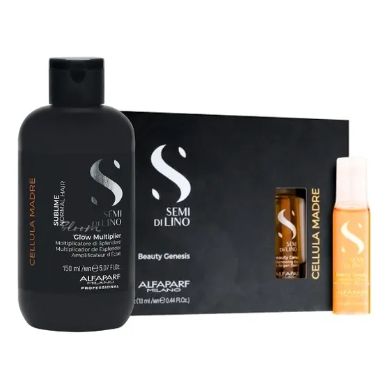Pack Celulas Madre + 12 Ampollas Argan Alfaparf Mayor Brillo