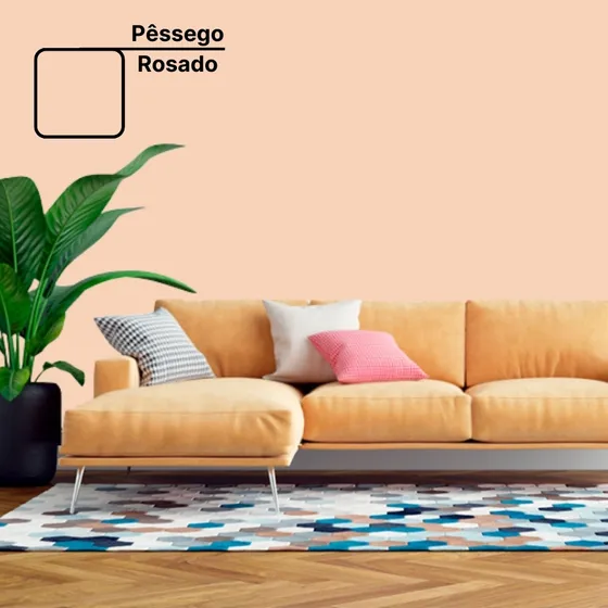 Tinta Eucatex Acrilica Pintura Parede Peg E Pinte 3,6l Cores Cor Pêssego Rosado