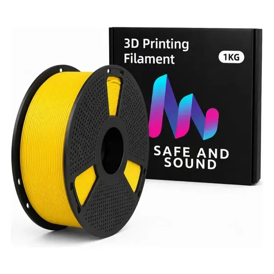Filamento Negro 3d Pla 1kg 1,75mm Safe And Sound Amarillo