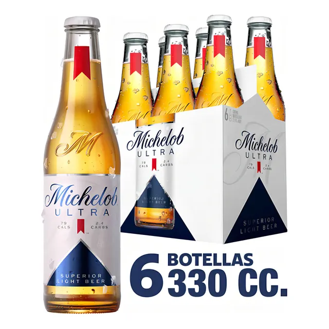 Pack 6 Cervezas Michelob Ultra 330 Cc