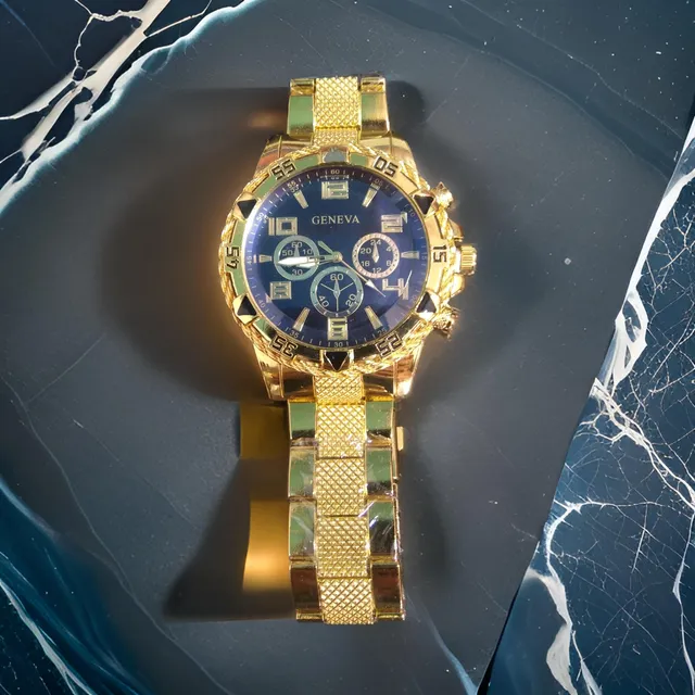 Reloj Geneva Dorado, Para Hombres Moderno