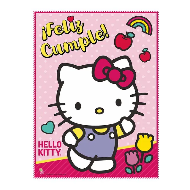 Afiche Feliz Cumpleaños Para La Puerta Personajes Dibujitos