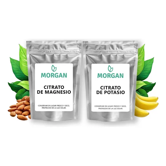 Citrato De Magnesio 250grs + Citrato De Potasio 250grs Polvo Sabor Característico