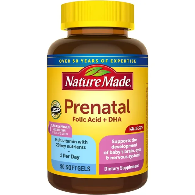 Suplemento Prenatal Con Dha Nature Made 90 Softgel