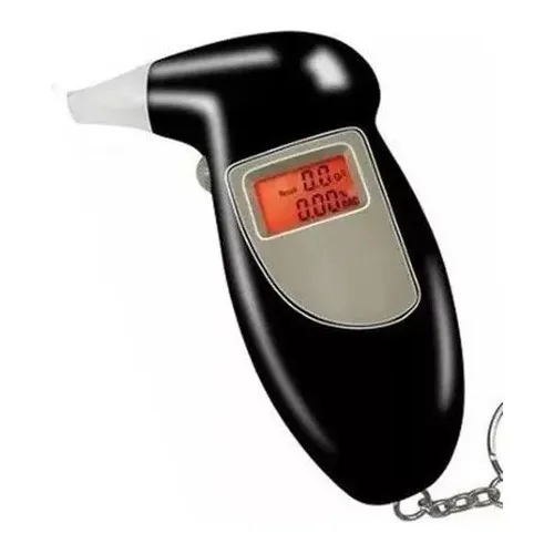 Medidor digital profesional de alcohol negro con alcoholímetro