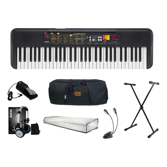 Teclado Portátil Yamaha F52 F-52 61 Teclas Compacto Kit Ch1