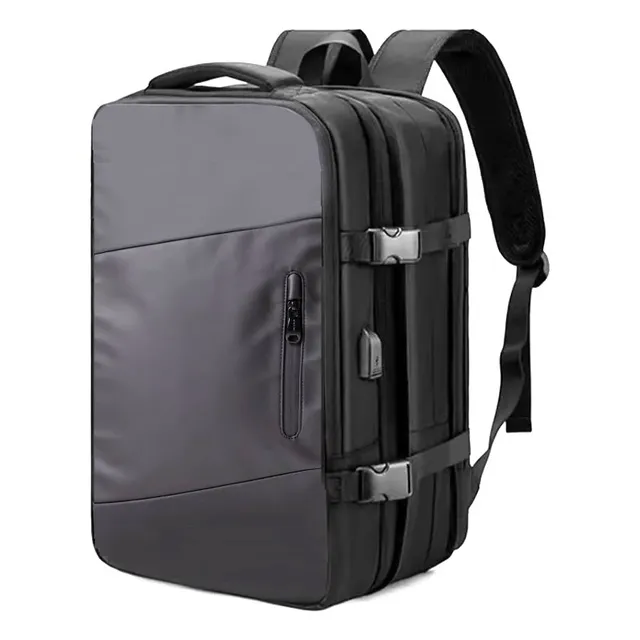 Mochila Viajera Viral Tendencia Nylon Impermeable - Gris