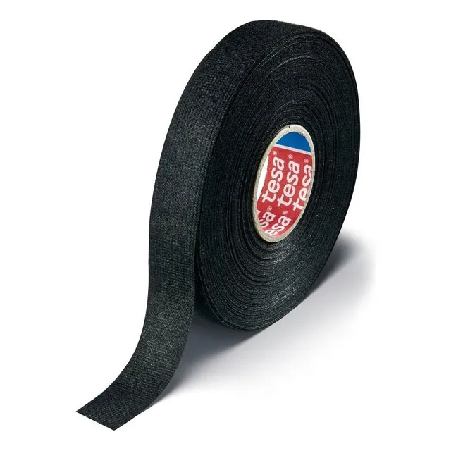 Cinta de tela automotor fleece amarre cables 19mm X 25m Tesa 51618 negra