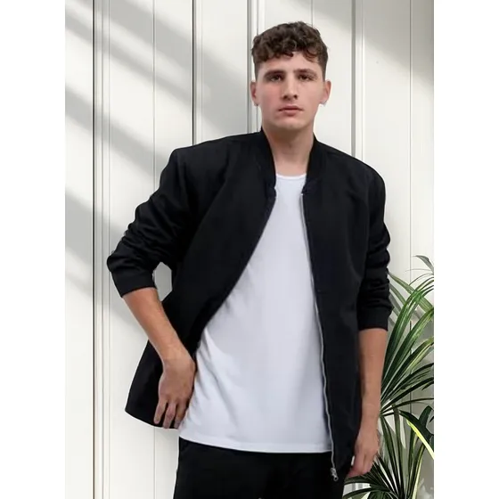 Campera Bomber Con Corderito Para Hombre Ebk ®