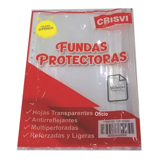 Fundas Protectoras Transparentes  50un. Oficio