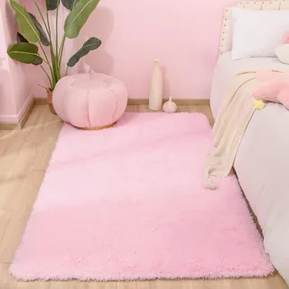 Tapete 1,00x1,50 Sala Quarto Felpudo Super Macio Shaggy Rosa Tapete 1,00x1,50 Sala Quarto Felpudo Super Macio Shaggy Rosa