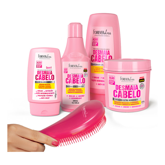 Kit Desmaia Cabelo Forever Liss Ganhe Escova Para Pentear Kit Desmaia Cabelo Forever Liss Ganhe Escova Para Pentear