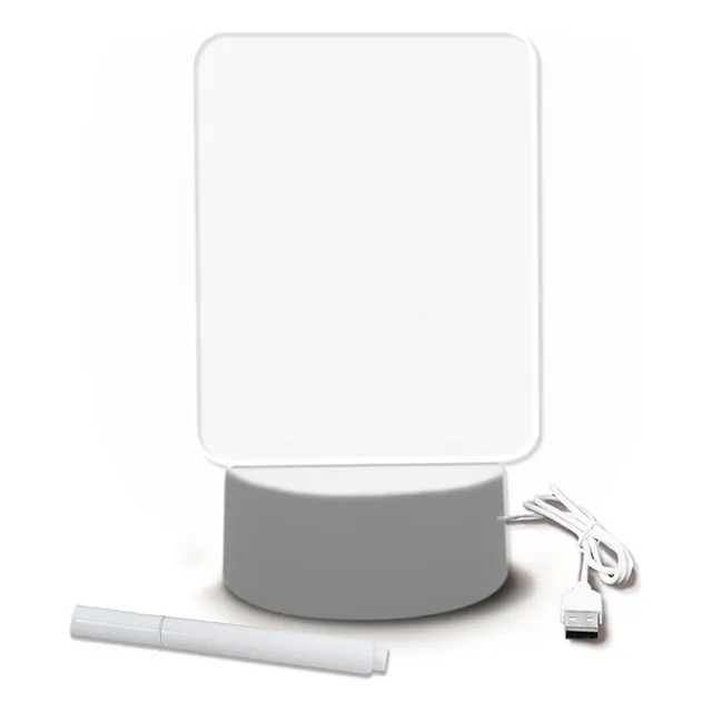 Luminária Led 3d Usb Com Tela Pra Escrever Linda Decoração