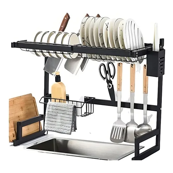 Mapaseg escorredor de louça suspenso 65cm cor preto