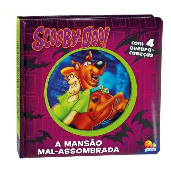 Livro Cartonado: Álbum Lenticular 3d Licenciado (capa Dura) Scooby-doo! A Mansão Mal-assombrada Com 4 Quebra-cabeças (todo Livro)
