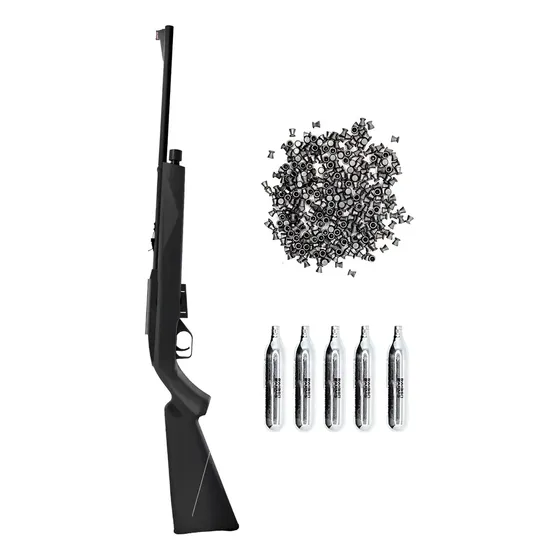 Rifle Crosman Semi-auto Repeatair 1077 +c02 +postones 4.5mm Negro 4.5 Mm | Cuotas sin interés